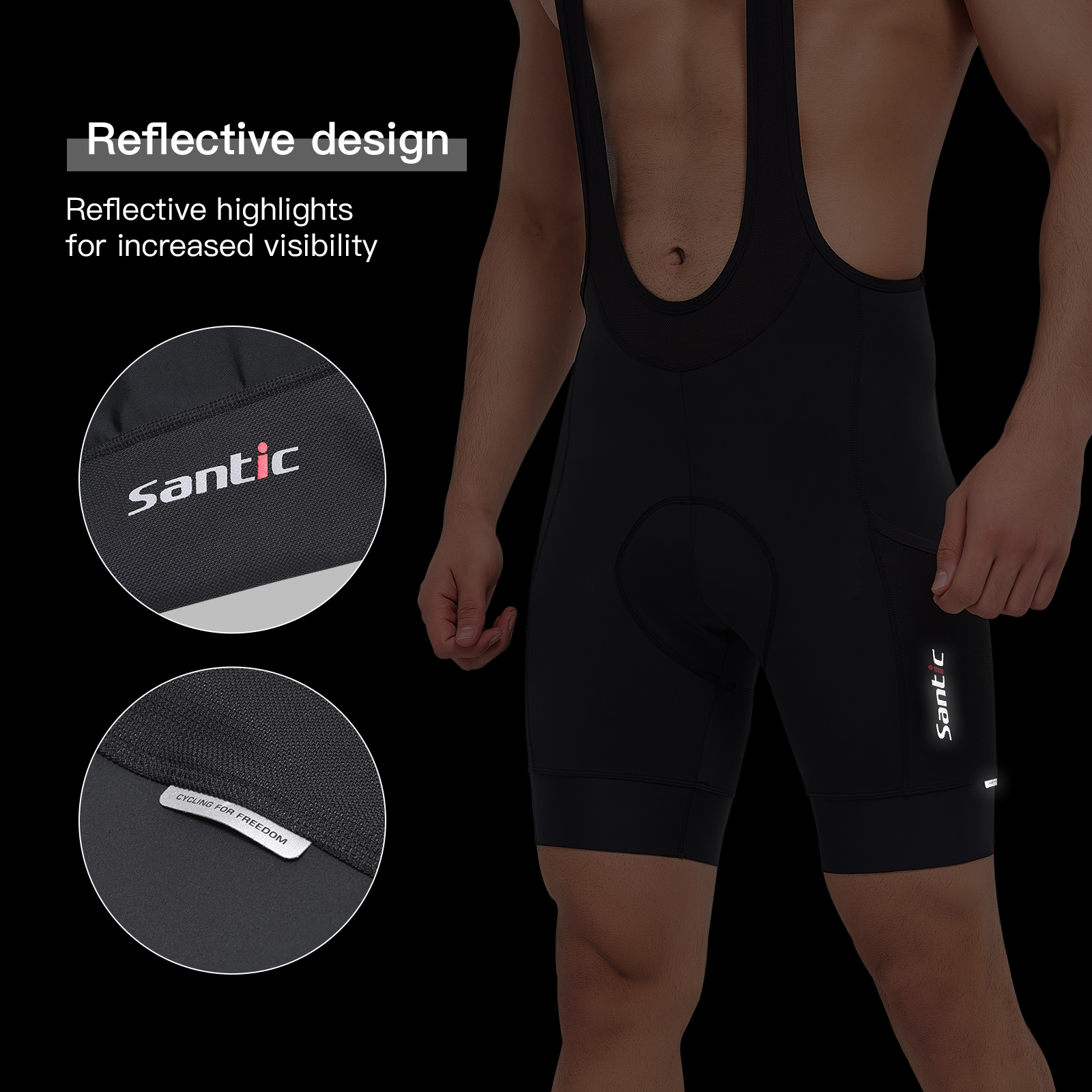 Santic Men Cycling Bib Shorts  - Race Bib recension och pris