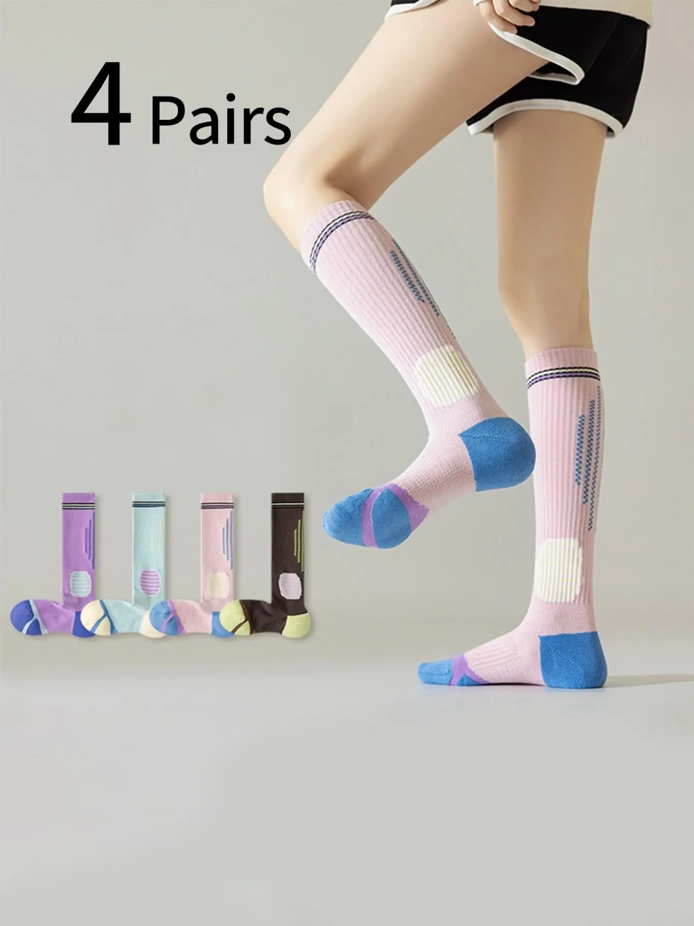 4 Pairs Women's Sporty Compres - Sports Socks recension och pris