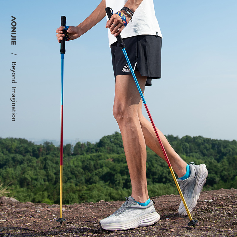 2pcs AONIJIE New Folding Outdo - Trekking Pole Carbon recension och pris