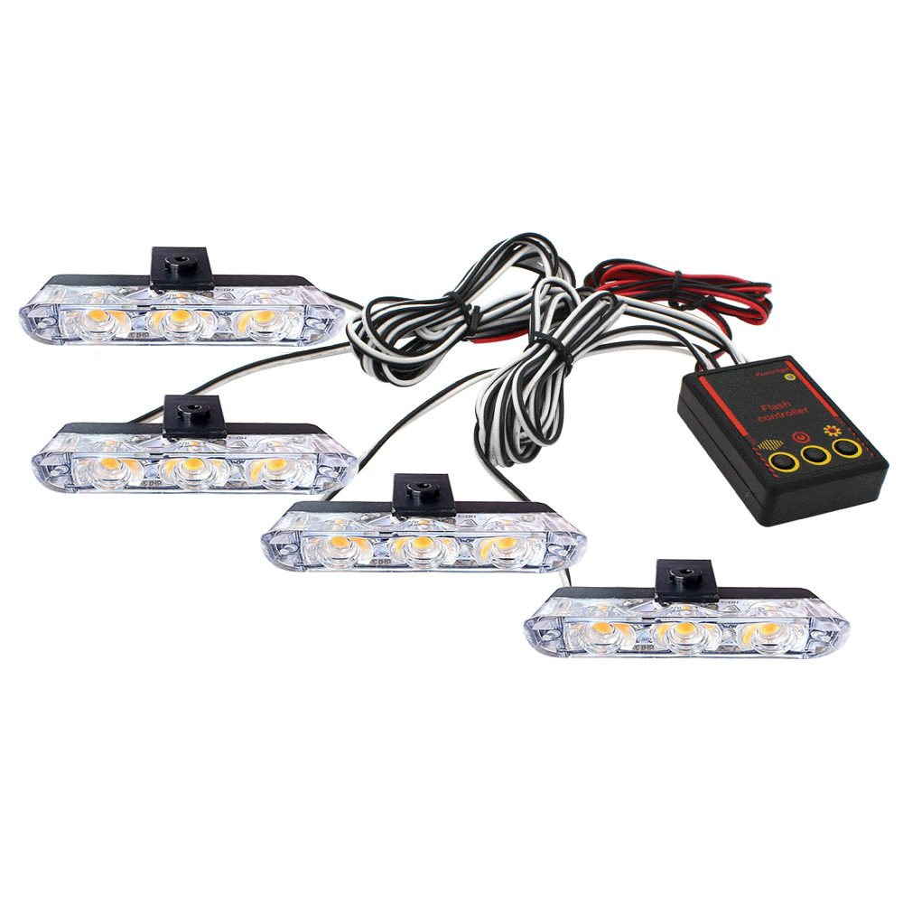 12V Car Grille Strobe Light He - Running Headlamp recension och pris