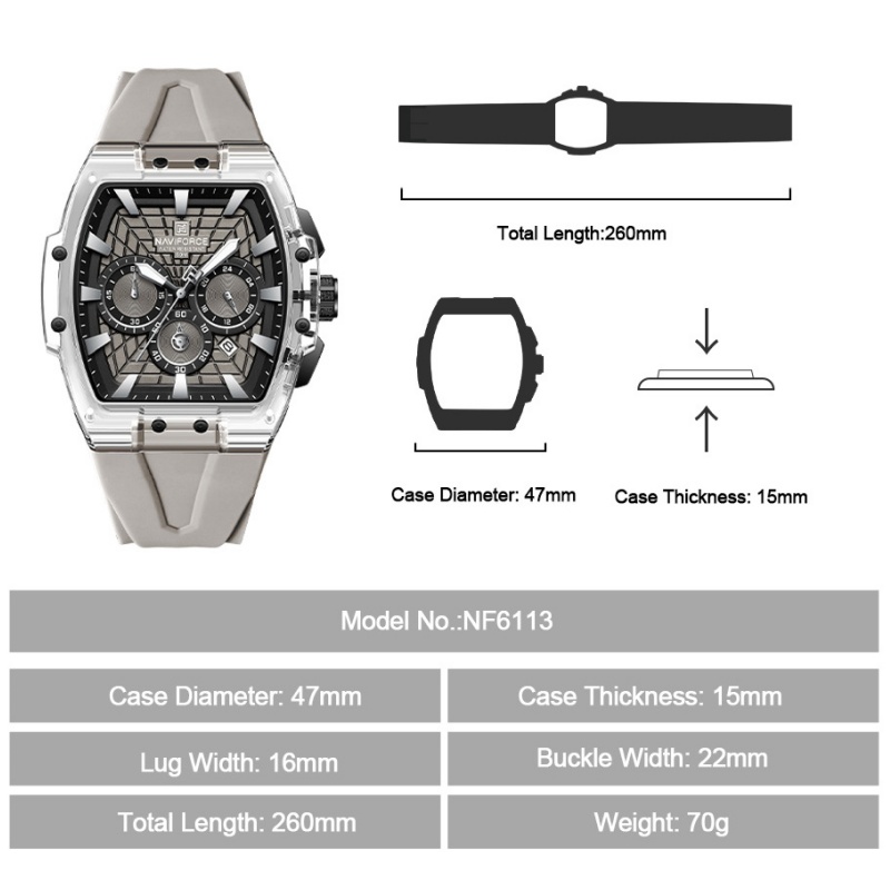 NF6113 NAVIFORCE Men's Multifu - Running Watch recension och pris