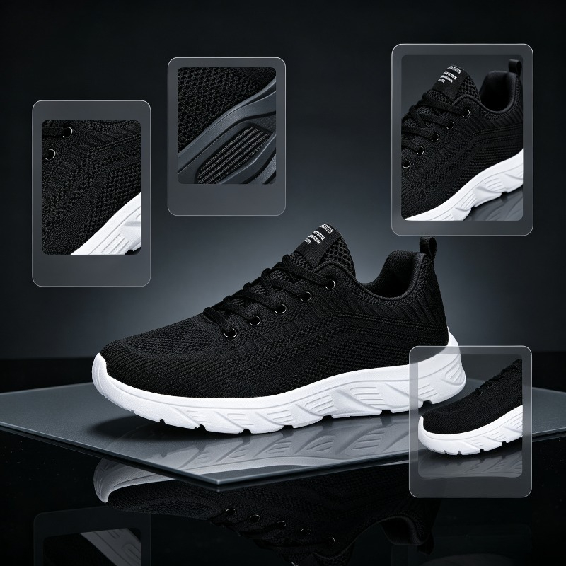 Men Breathable Knit Sneakers W - Running Shoes Men recension och pris